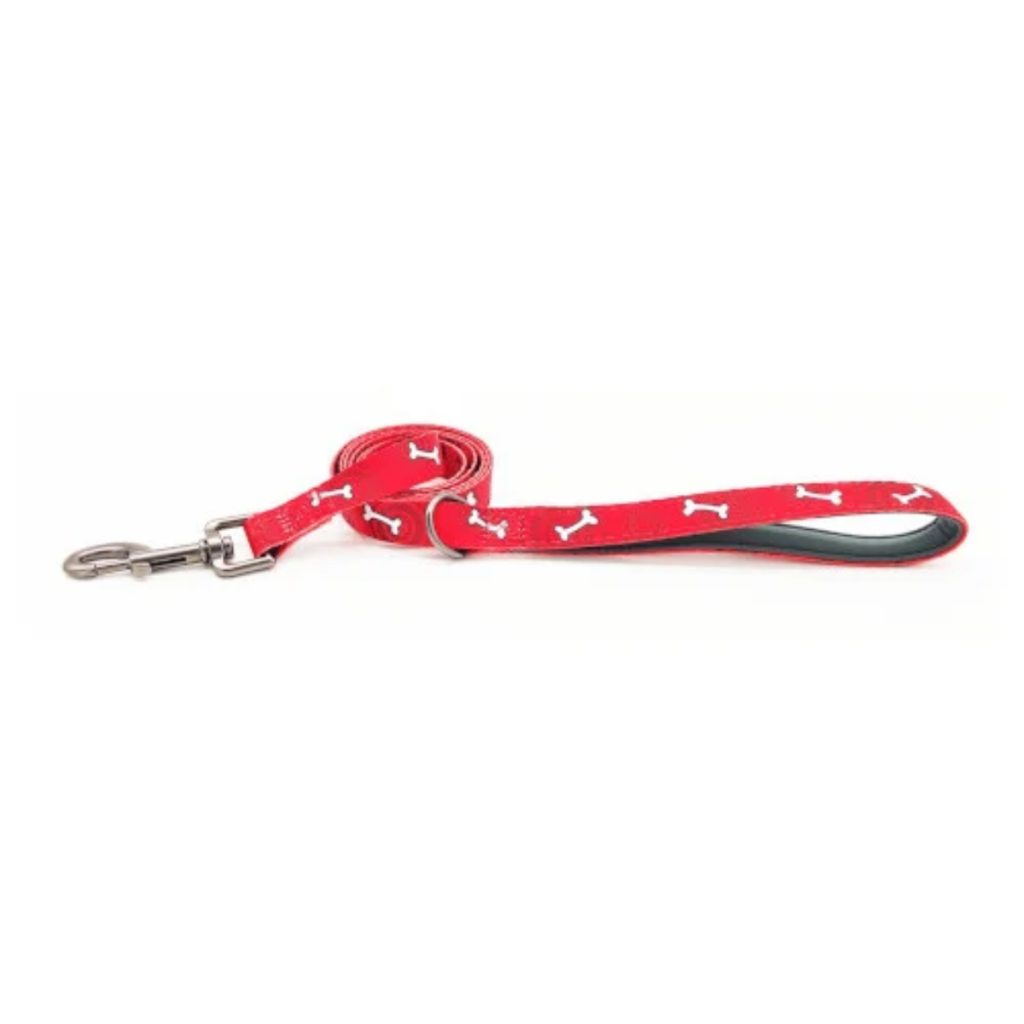 Matis-neopren-enojni-povodec-rdeca-kost-2cm