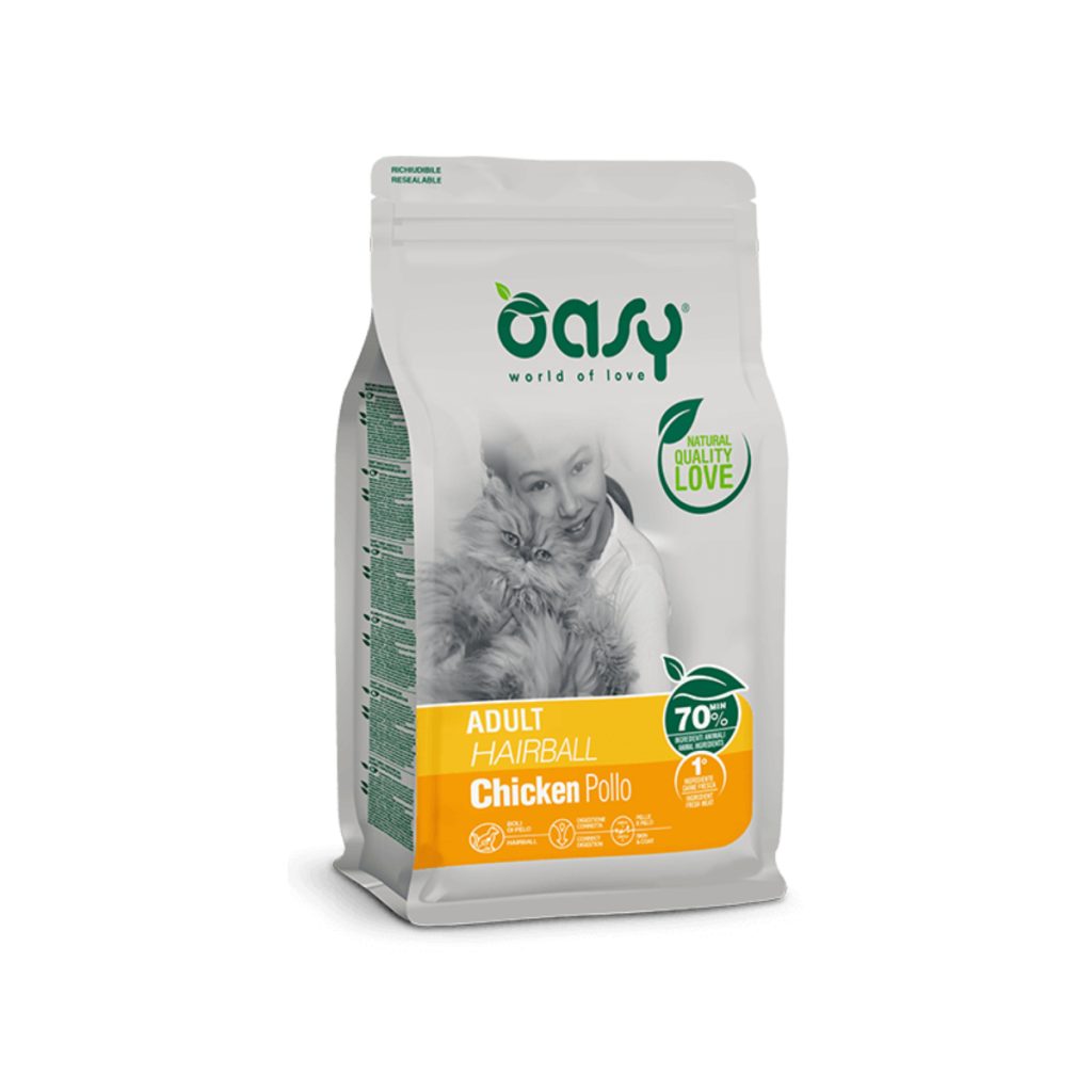 Hrana za mačke Oasy Hairball Chicken