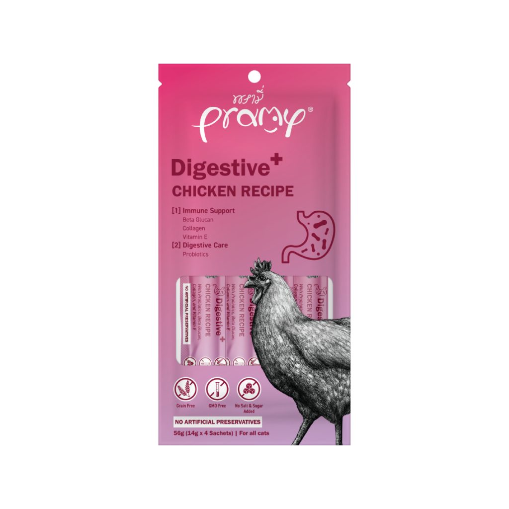Pramy poslastica za mačke Digestive piščanec 4x14 g