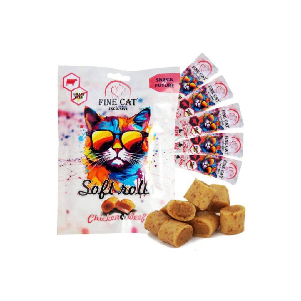 Fine Cat Exclusive Soft Rolls Piščanec in Govedina